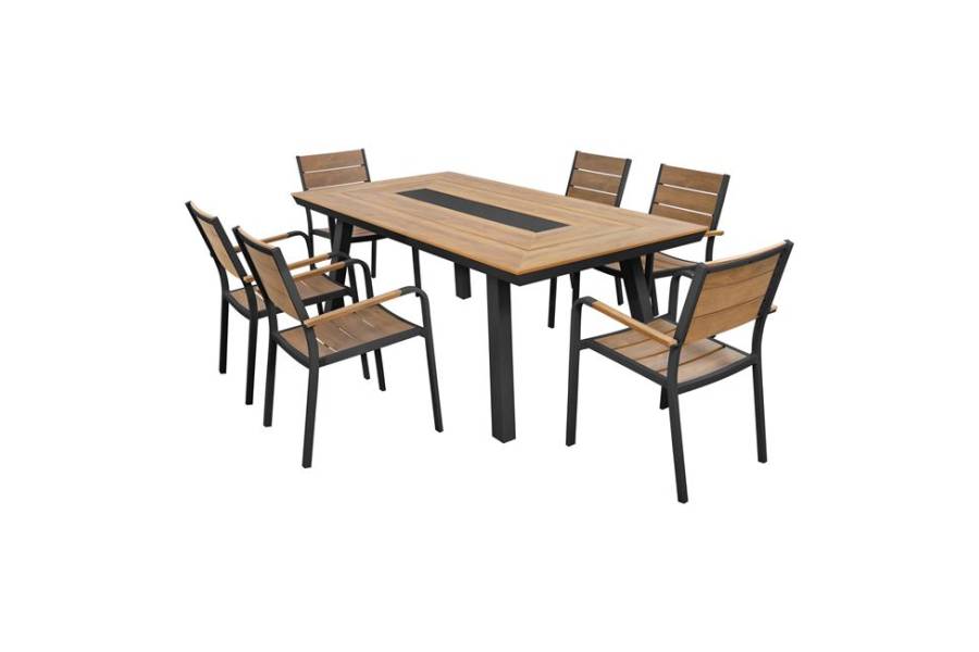 ΣΕΤ ΤΡΑΠΕΖΑΡΙΑΣ 7ΤΜΧ ΑΛΟΥΜΙΝΙΟΥ ΣΕ ΓΚΡΙ ΧΡΩΜΑ HM5233.02