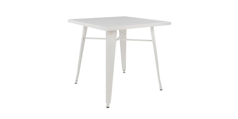 ΤΡΑΠΕΖΙ ΜΕΤΑΛΛΙΚΟ MILK WHITE ΜΑΤ HM0608.21 80X80X76