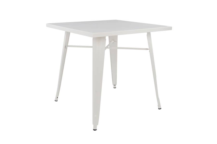ΤΡΑΠΕΖΙ ΜΕΤΑΛΛΙΚΟ MILK WHITE ΜΑΤ HM0608.21 80X80X76