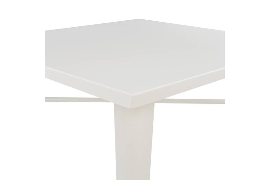 ΤΡΑΠΕΖΙ ΜΕΤΑΛΛΙΚΟ MILK WHITE ΜΑΤ HM0608.21 80X80X76