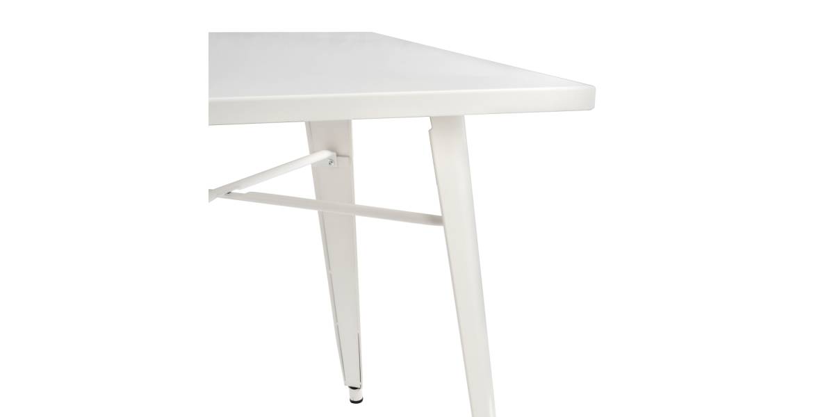 ΤΡΑΠΕΖΙ ΜΕΤΑΛΛΙΚΟ MILK WHITE ΜΑΤ HM0608.21 80X80X76