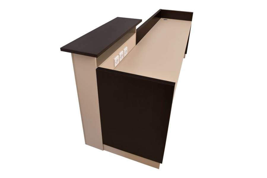 ΓΡΑΦΕΙΟ ΥΠΟΔΟΧΗΣ DALTON HM2068.01 ΜΕΛΑΜΙΝΗ ΣΕ WENGE-ΜΠΕΖ 240x80x106Υεκ.