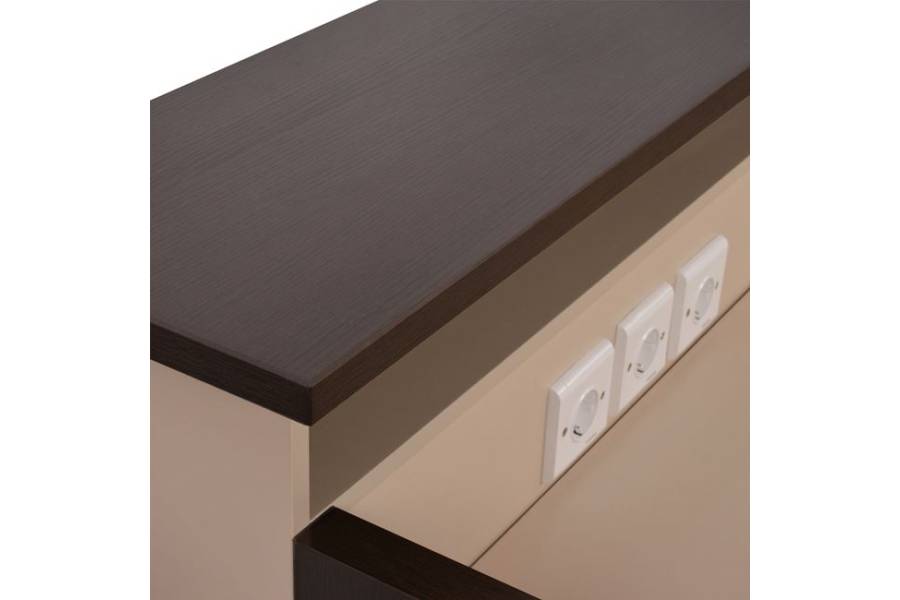 ΓΡΑΦΕΙΟ ΥΠΟΔΟΧΗΣ DALTON HM2068.01 ΜΕΛΑΜΙΝΗ ΣΕ WENGE-ΜΠΕΖ 240x80x106Υεκ.