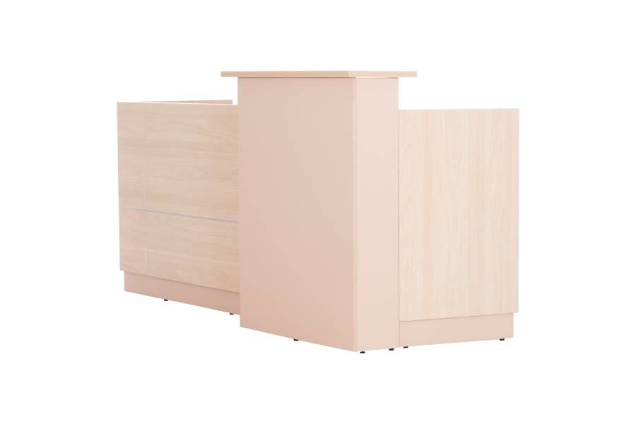 ΓΡΑΦΕΙΟ ΥΠΟΔΟΧΗΣ DALTON HM2068.02 ΜΕΛΑΜΙΝΗ ΣΕ SONAMA-ΜΠΕΖ 240x80x106Υεκ.