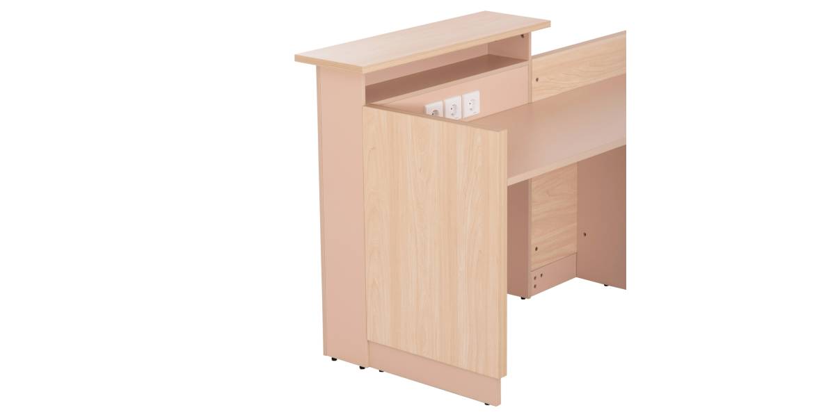 ΓΡΑΦΕΙΟ ΥΠΟΔΟΧΗΣ DALTON HM2068.02 ΜΕΛΑΜΙΝΗ ΣΕ SONAMA-ΜΠΕΖ 240x80x106Υεκ.