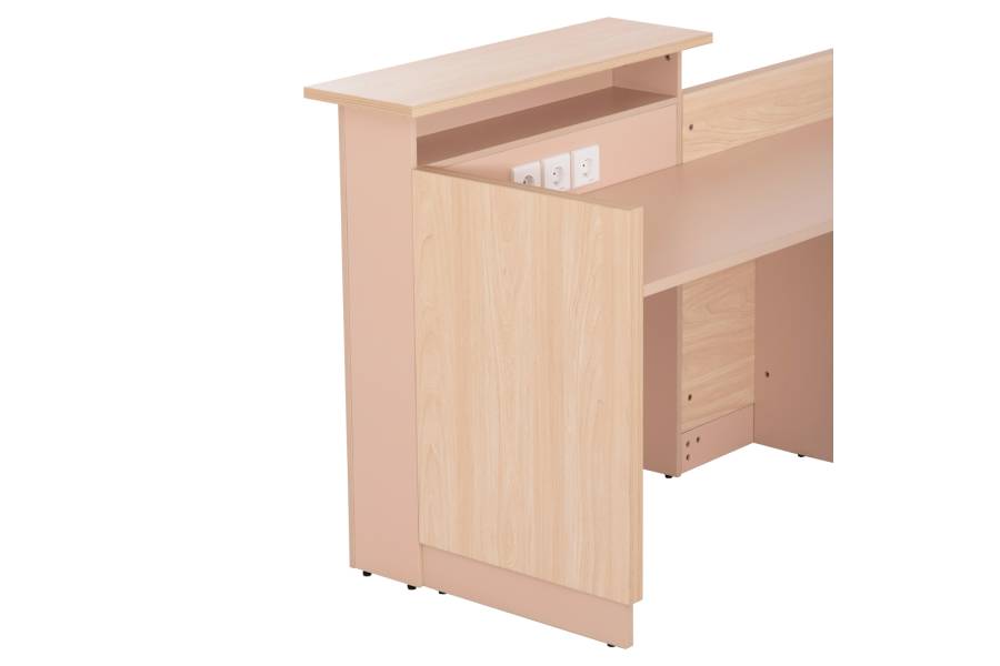 ΓΡΑΦΕΙΟ ΥΠΟΔΟΧΗΣ DALTON HM2068.02 ΜΕΛΑΜΙΝΗ ΣΕ SONAMA-ΜΠΕΖ 240x80x106Υεκ.