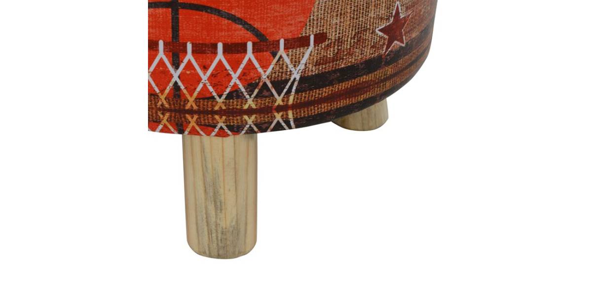 ΣΚΑΜΠΩ ΑΠΟ PU ΜΕ 3 ΠΟΔΙΑ ΞΥΛΙΝΑ HM8156 BASKETBALL Φ30Χ38Υεκ.
