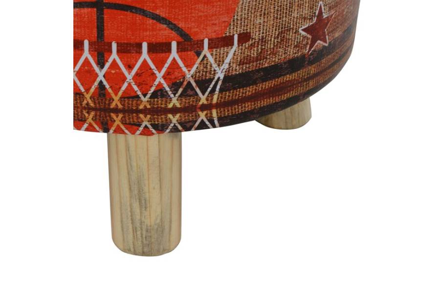 ΣΚΑΜΠΩ ΑΠΟ PU ΜΕ 3 ΠΟΔΙΑ ΞΥΛΙΝΑ HM8156 BASKETBALL Φ30Χ38Υεκ.