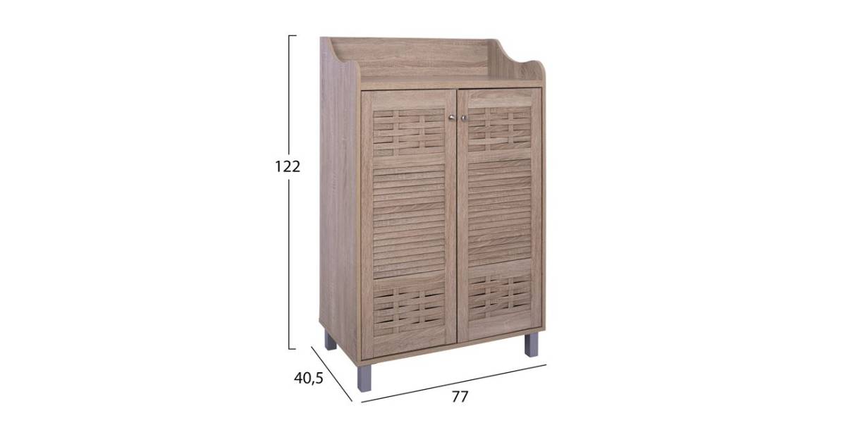 ΠΑΠΟΥΤΣΟΘΗΚΗ-ΝΤΟΥΛΑΠΙ KAILENA ΞΥΛΙΝΗ HM2230.02 SONAMA 77X40,5X122εκ.