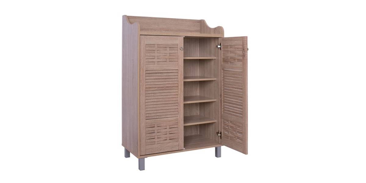 ΠΑΠΟΥΤΣΟΘΗΚΗ-ΝΤΟΥΛΑΠΙ KAILENA ΞΥΛΙΝΗ HM2230.02 SONAMA 77X40,5X122εκ.
