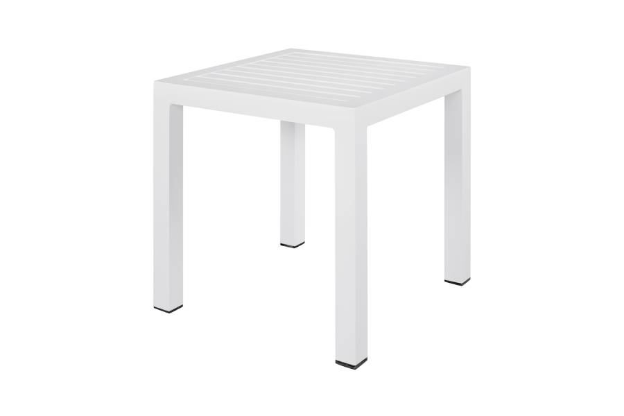 ΤΡΑΠΕΖΙ ΑΛΟΥΜΙΝΙΟΥ QIANA HM5402.01 ΛΕΥΚΟ 45x45x45,5 εκ.