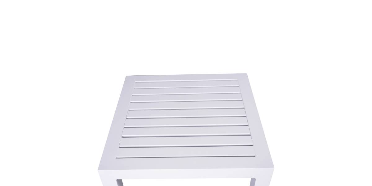 ΤΡΑΠΕΖΙ ΑΛΟΥΜΙΝΙΟΥ QIANA HM5402.01 ΛΕΥΚΟ 45x45x45,5 εκ.