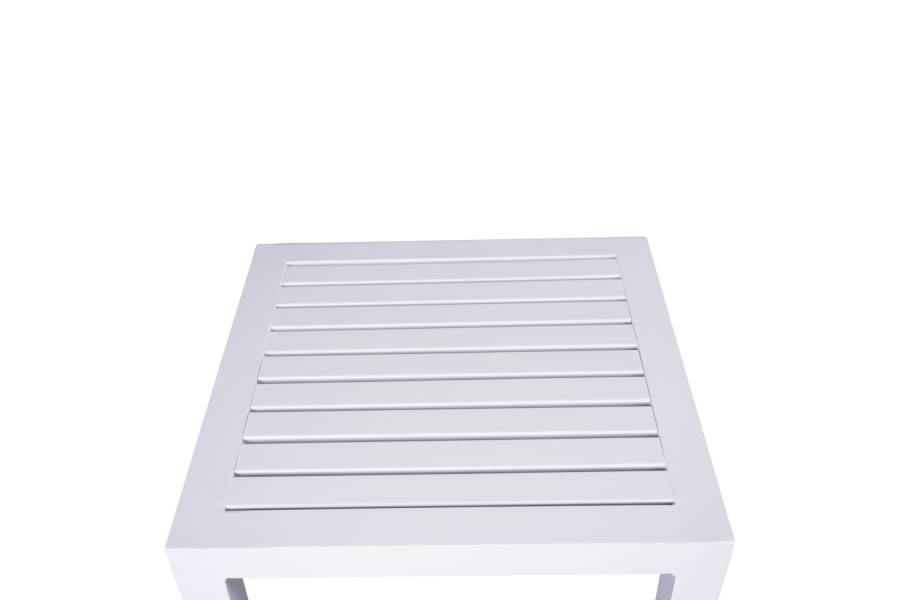 ΤΡΑΠΕΖΙ ΑΛΟΥΜΙΝΙΟΥ QIANA HM5402.01 ΛΕΥΚΟ 45x45x45,5 εκ.