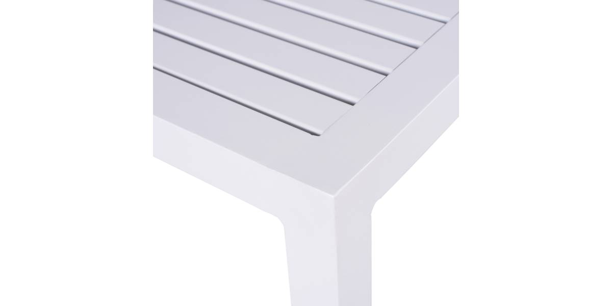 ΤΡΑΠΕΖΙ ΑΛΟΥΜΙΝΙΟΥ QIANA HM5402.01 ΛΕΥΚΟ 45x45x45,5 εκ.