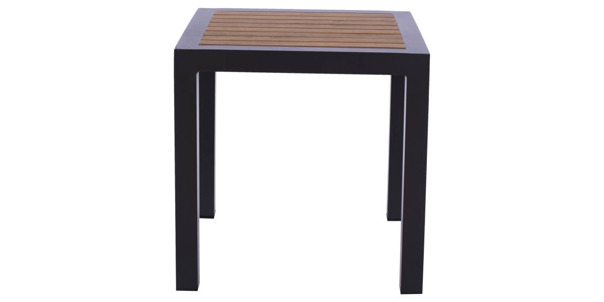 ΤΡΑΠΕΖΙ ΑΛΟΥΜΙΝΙΟΥ SABRA HM5403.02 ΓΚΡΙ ΜΕ POLYWOOD 45Χ45X45,5 εκ.