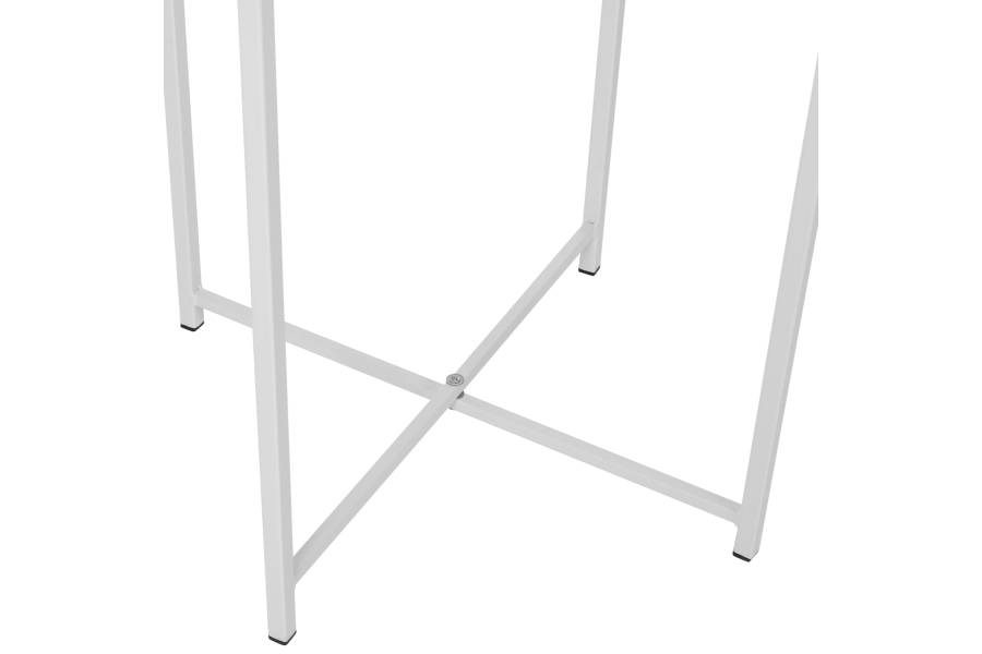 ΤΡΑΠΕΖΙ ΠΤΥΣΣΟΜΕΝΟ ΜΕ ΑΠΟΣΠΩΜΕΝΟ ΔΙΣΚΟ SAMUEL ΜΕΤΑΛΛΙΚΟ ΛΕΥΚΟ Φ45x52 εκ. HM5287.02