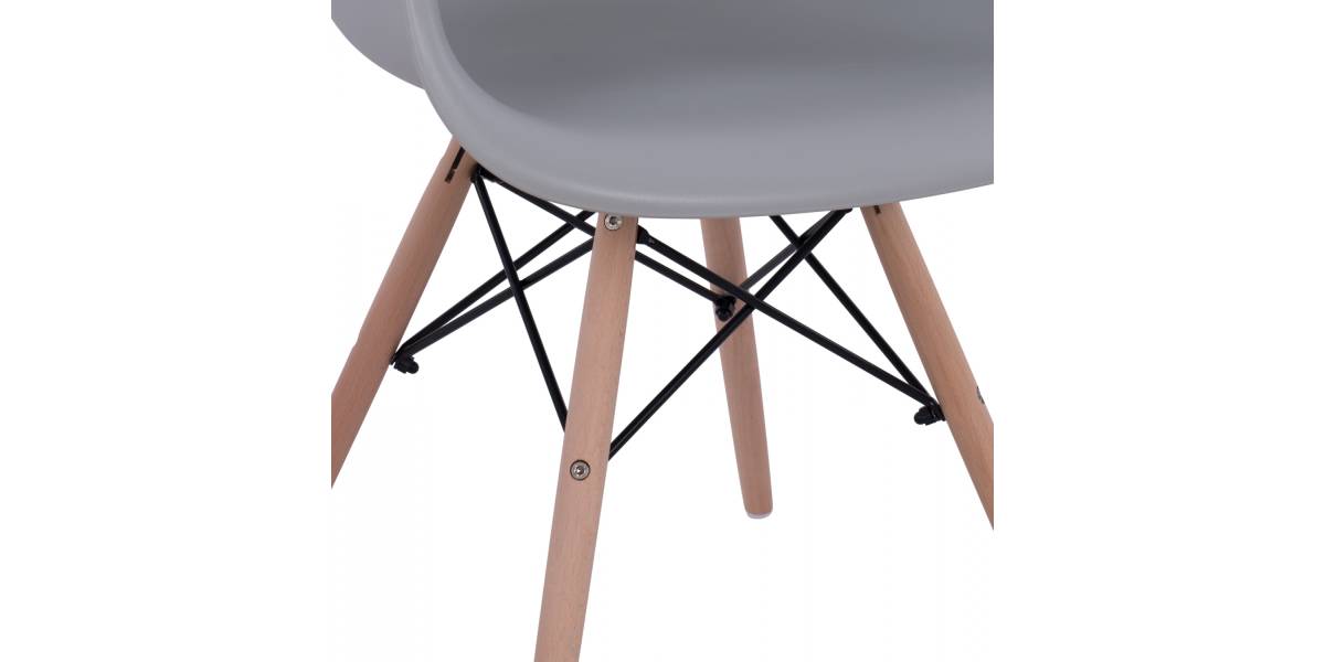 ΠΟΛΥΘΡΟΝΑ ΜΕ ΞΥΛΙΝΑ ΠΟΔΙΑ & ΚΑΘΙΣΜΑ ΓΚΡΙ MIRTO HM005.10 64x60x81Υ εκ.