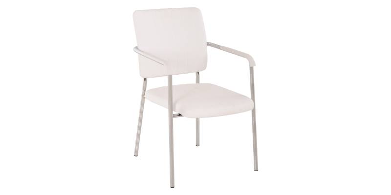 ΚΑΡΕΚΛΑ QUESTA ΜΕ ΜΠΡΑΤΣΑ HM1070.02 ΛΕΥΚΗ 56,5x59x85 cm