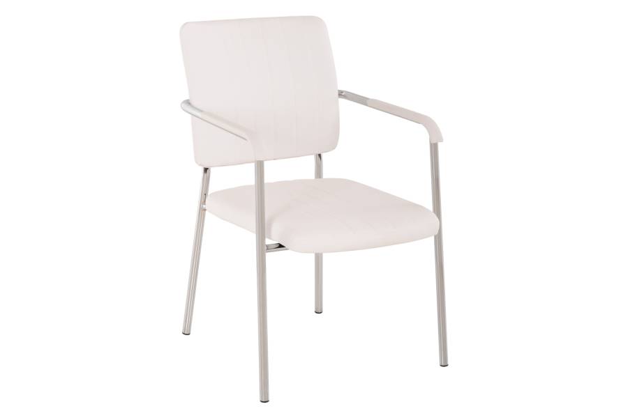 ΚΑΡΕΚΛΑ QUESTA ΜΕ ΜΠΡΑΤΣΑ HM1070.02 ΛΕΥΚΗ 56,5x59x85 cm