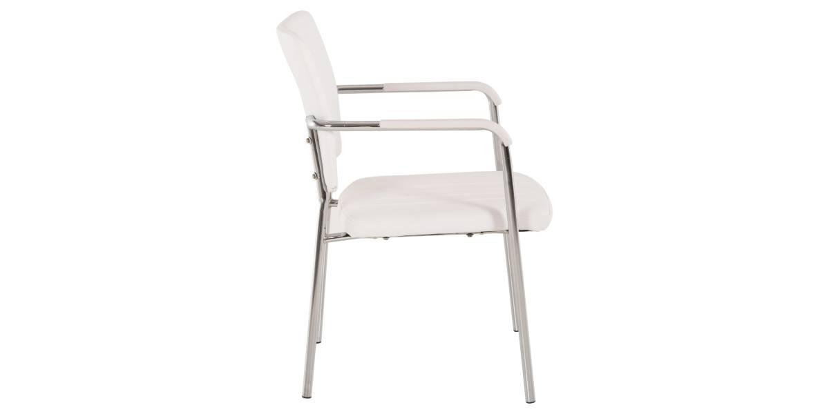 ΚΑΡΕΚΛΑ QUESTA ΜΕ ΜΠΡΑΤΣΑ HM1070.02 ΛΕΥΚΗ 56,5x59x85 cm