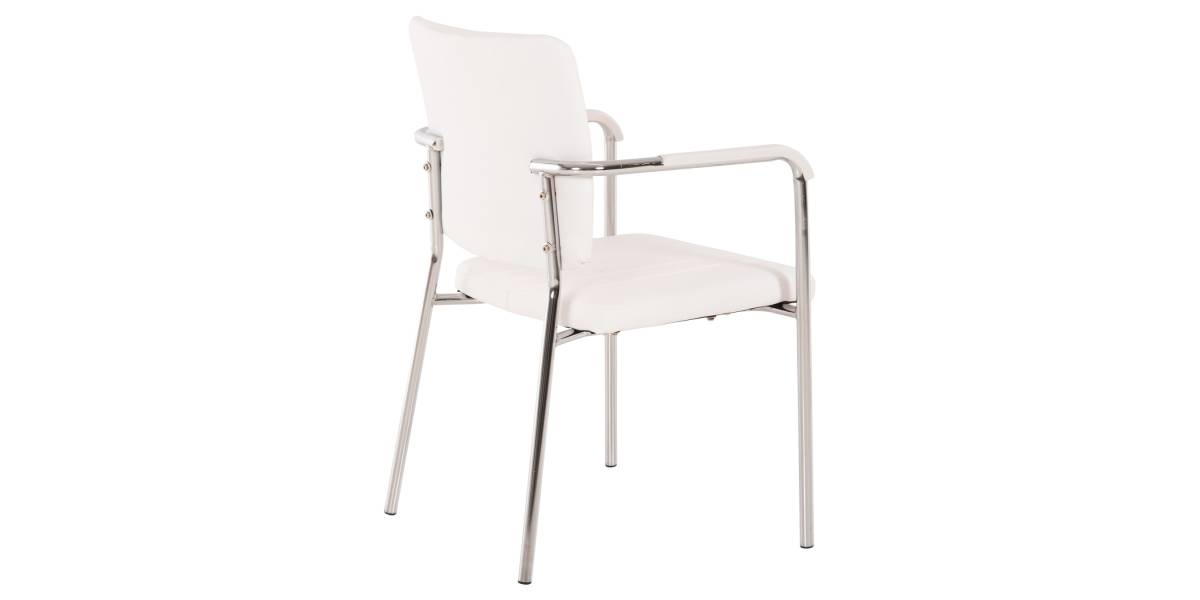 ΚΑΡΕΚΛΑ QUESTA ΜΕ ΜΠΡΑΤΣΑ HM1070.02 ΛΕΥΚΗ 56,5x59x85 cm