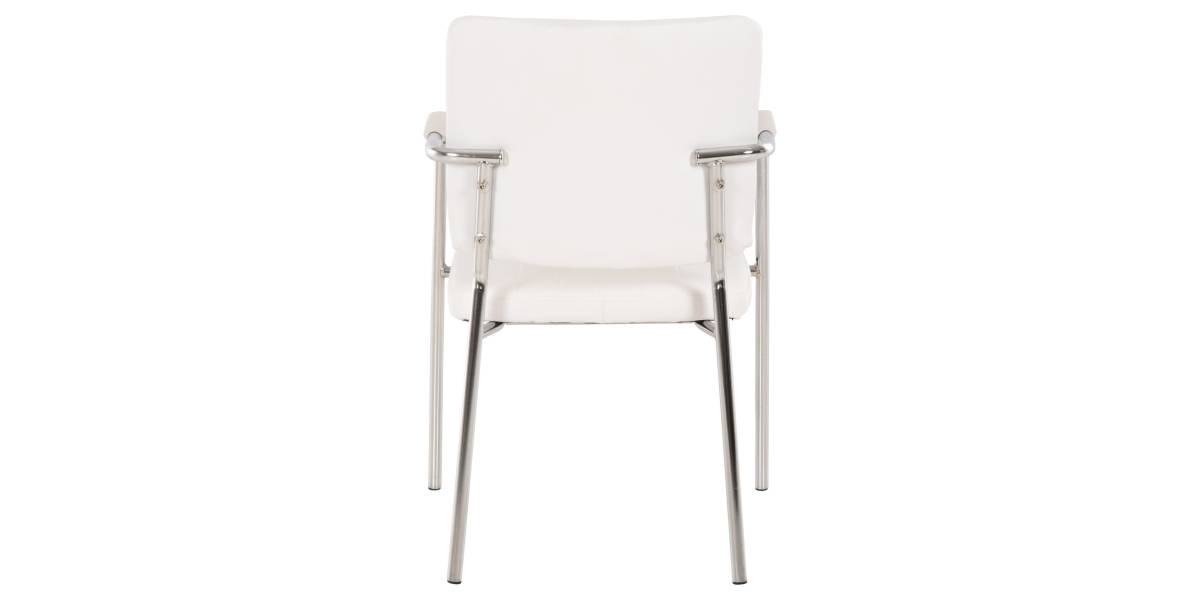 ΚΑΡΕΚΛΑ QUESTA ΜΕ ΜΠΡΑΤΣΑ HM1070.02 ΛΕΥΚΗ 56,5x59x85 cm
