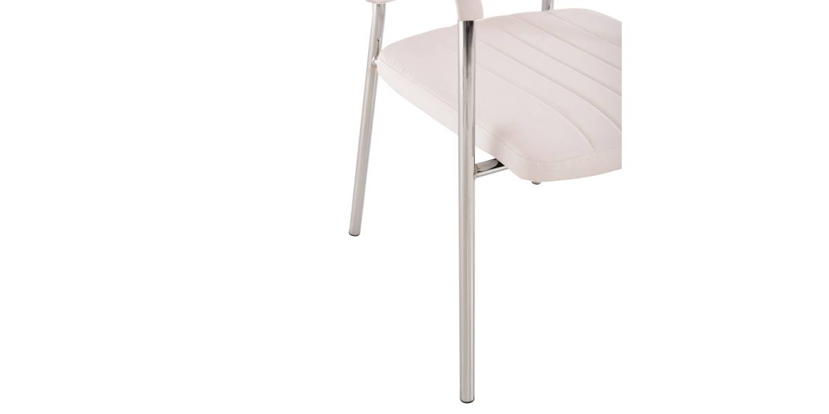 ΚΑΡΕΚΛΑ QUESTA ΜΕ ΜΠΡΑΤΣΑ HM1070.02 ΛΕΥΚΗ 56,5x59x85 cm