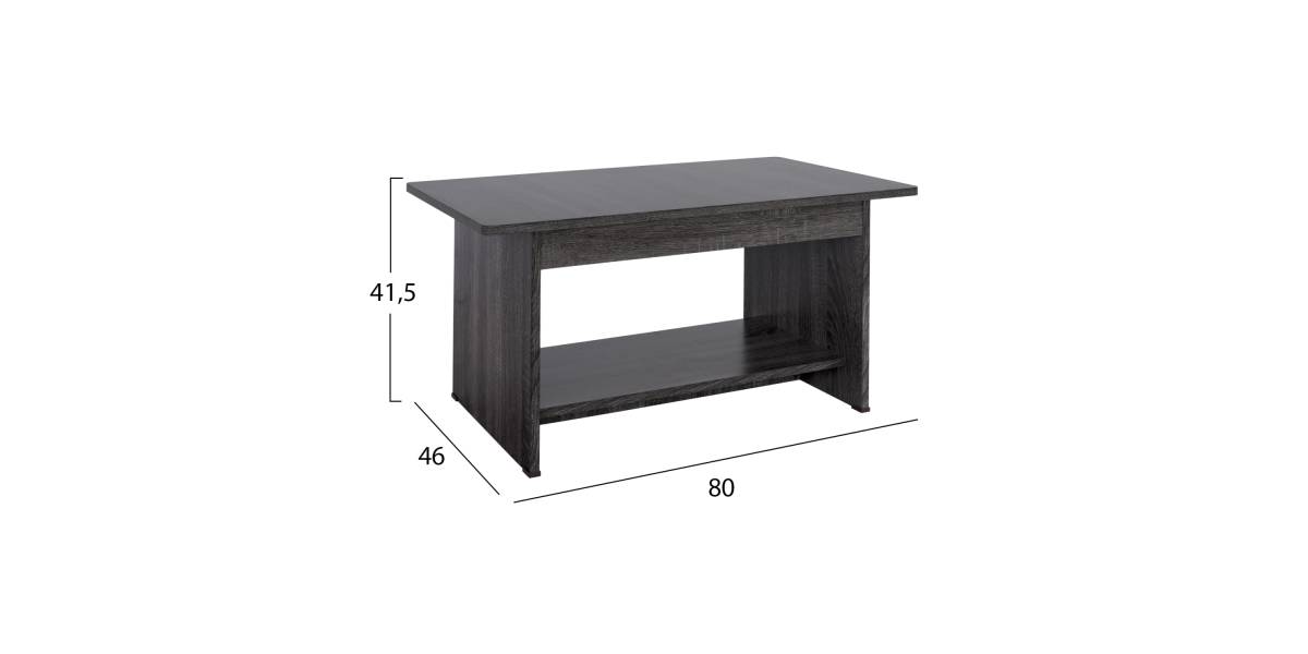 ΤΡΑΠΕΖΑΚΙ ΣΑΛΟΝΙΟΥ HAYDEN HM2286.01 ΣΕ ΑΝΘΡΑΚΙ ΧΡΩΜΑ 80x41,5x46