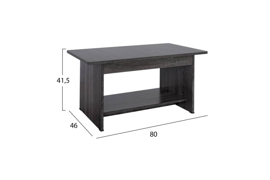 ΤΡΑΠΕΖΑΚΙ ΣΑΛΟΝΙΟΥ HAYDEN HM2286.01 ΣΕ ΑΝΘΡΑΚΙ ΧΡΩΜΑ 80x41,5x46
