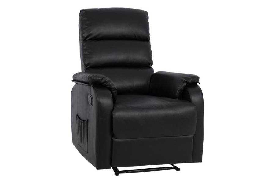 ΠΟΛΥΘΡΟΝΑ RELAX ΜΕ ΜΗΧΑΝΙΣΜΟ MASSAGE HM8316.01 ΜΑΥΡΟ PU 78x97x97 εκ.