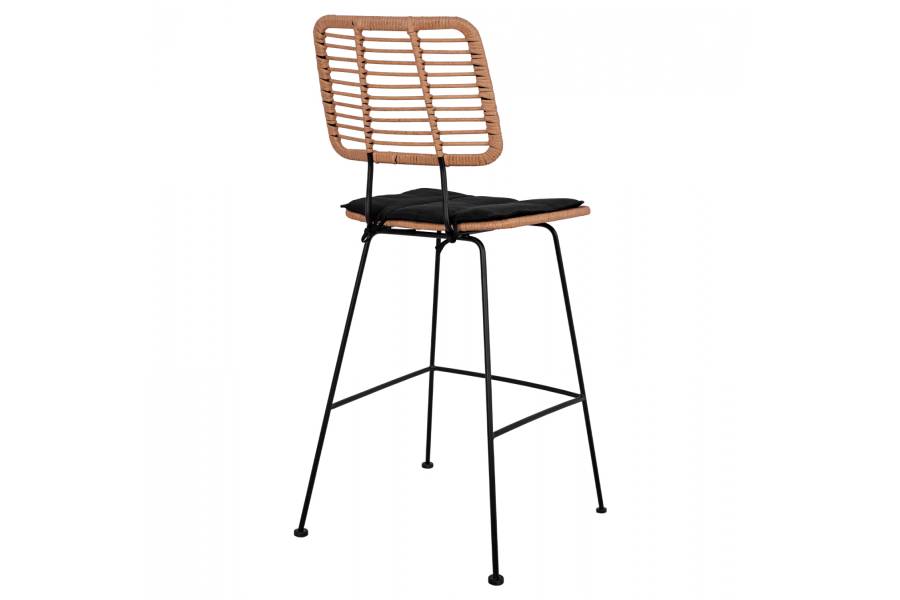 ΣΚΑΜΠΟ ΜΕΤΑΛΛΙΚΟ ΜΕ ΜΑΞΙΛΑΡΙ ALLEGRA HM5455 ΜΕ WICKER ΜΠΕΖ 46,5x55x117,5Υ εκ.