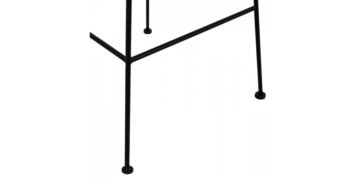 ΣΚΑΜΠΟ ΜΕΤΑΛΛΙΚΟ ΜΕ ΜΑΞΙΛΑΡΙ ALLEGRA HM5455 ΜΕ WICKER ΜΠΕΖ 46,5x55x117,5Υ εκ.