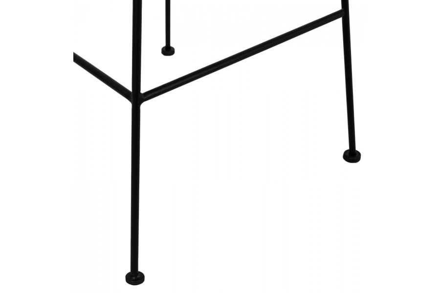 ΣΚΑΜΠΟ ΜΕΤΑΛΛΙΚΟ ΜΕ ΜΑΞΙΛΑΡΙ ALLEGRA HM5455 ΜΕ WICKER ΜΠΕΖ 46,5x55x117,5Υ εκ.