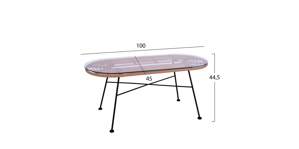 ΣΕΤ ΣΑΛΟΝΙ 4ΤΜΧ ALLEGRA HM5460 ΜΕΤΑΛΛΟ & WICKER ΣΕ ΜΠΕΖ ΧΡΩΜΑ
