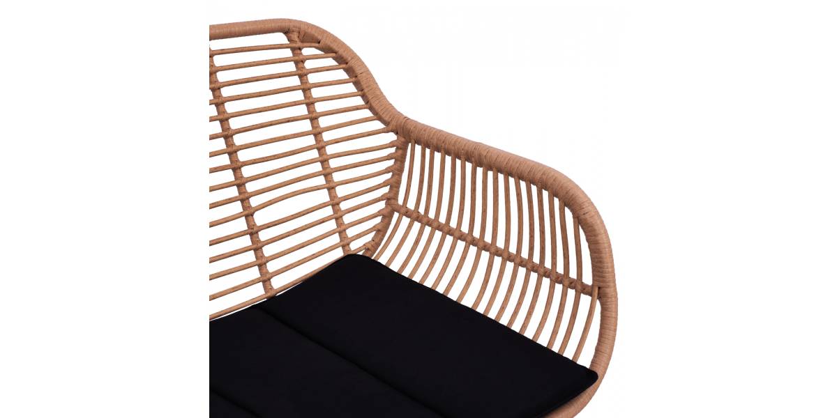 ΣΕΤ ΣΑΛΟΝΙ 4ΤΜΧ ALLEGRA HM5460 ΜΕΤΑΛΛΟ & WICKER ΣΕ ΜΠΕΖ ΧΡΩΜΑ