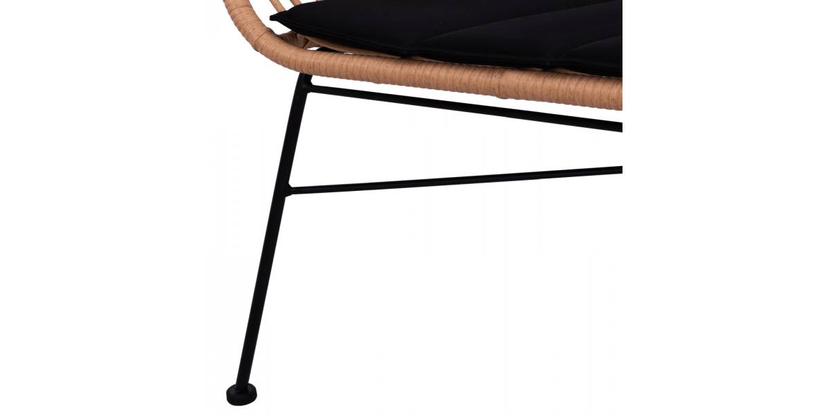 ΣΕΤ ΣΑΛΟΝΙ 4ΤΜΧ ALLEGRA HM5460 ΜΕΤΑΛΛΟ & WICKER ΣΕ ΜΠΕΖ ΧΡΩΜΑ
