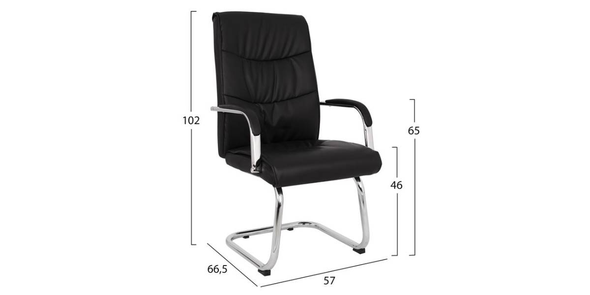 ΠΟΛΥΘΡΟΝΑ JACOB HM1045.11 ΜΑΥΡΟ PU ΜΕ ΒΑΣΗ ΧΡΩΜΙΟΥ 57x66,5x102 cm
