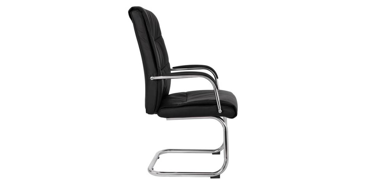 ΠΟΛΥΘΡΟΝΑ JACOB HM1045.11 ΜΑΥΡΟ PU ΜΕ ΒΑΣΗ ΧΡΩΜΙΟΥ 57x66,5x102 cm
