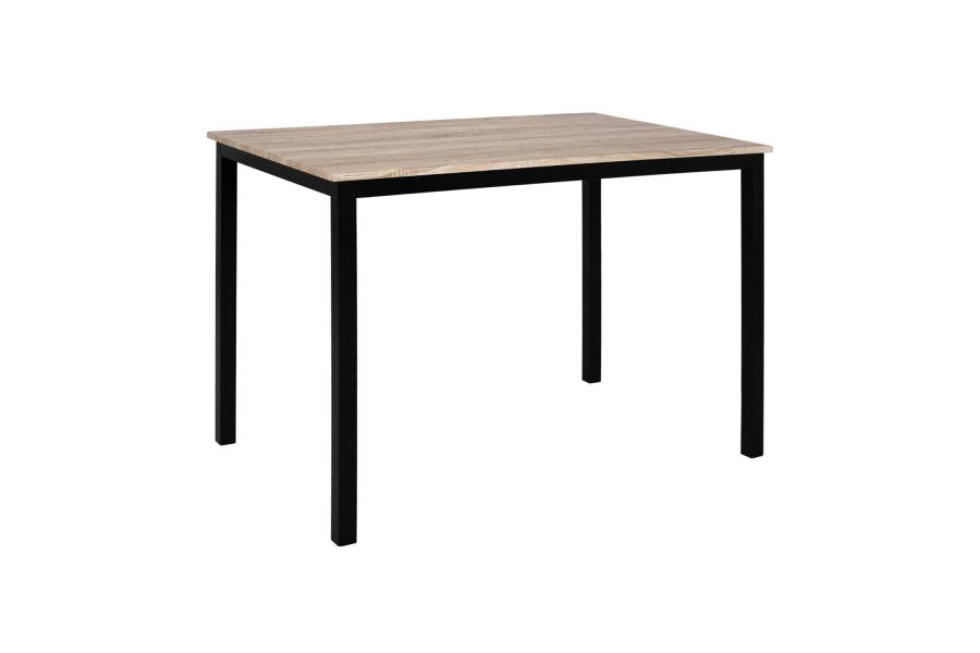 ΤΡΑΠΕΖΙ ΤΡΑΠΕΖΑΡΙΑΣ PANYA HM8332, 110X70Χ76 SONOMA, ΜΑΥΡΑ ΠΟΔΙΑ