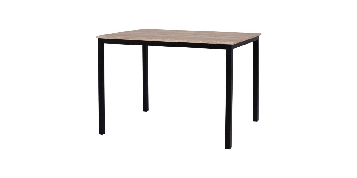 ΤΡΑΠΕΖΙ ΤΡΑΠΕΖΑΡΙΑΣ PANYA HM8332, 110X70Χ76 SONOMA, ΜΑΥΡΑ ΠΟΔΙΑ