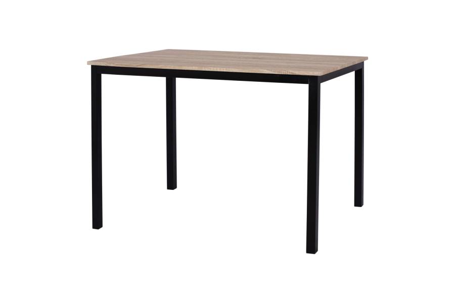 ΤΡΑΠΕΖΙ ΤΡΑΠΕΖΑΡΙΑΣ PANYA HM8332, 110X70Χ76 SONOMA, ΜΑΥΡΑ ΠΟΔΙΑ