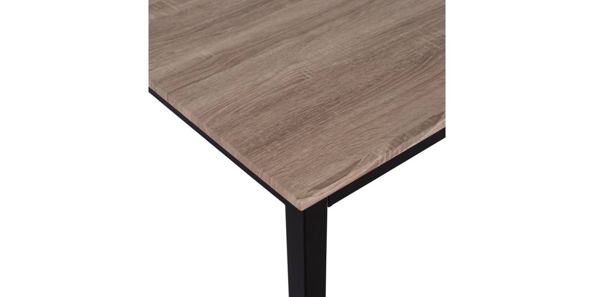 ΤΡΑΠΕΖΙ ΤΡΑΠΕΖΑΡΙΑΣ PANYA HM8332, 110X70Χ76 SONOMA, ΜΑΥΡΑ ΠΟΔΙΑ