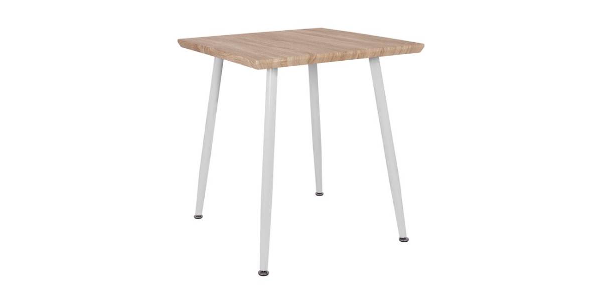 ΤΡΑΠΕΖΙ ΤΡΑΠΕΖΑΡΙΑΣ PALOMA HM8335.02, 70Χ70X76,5, SONOMA, ΛΕΥΚΑ ΠΟΔΙΑ