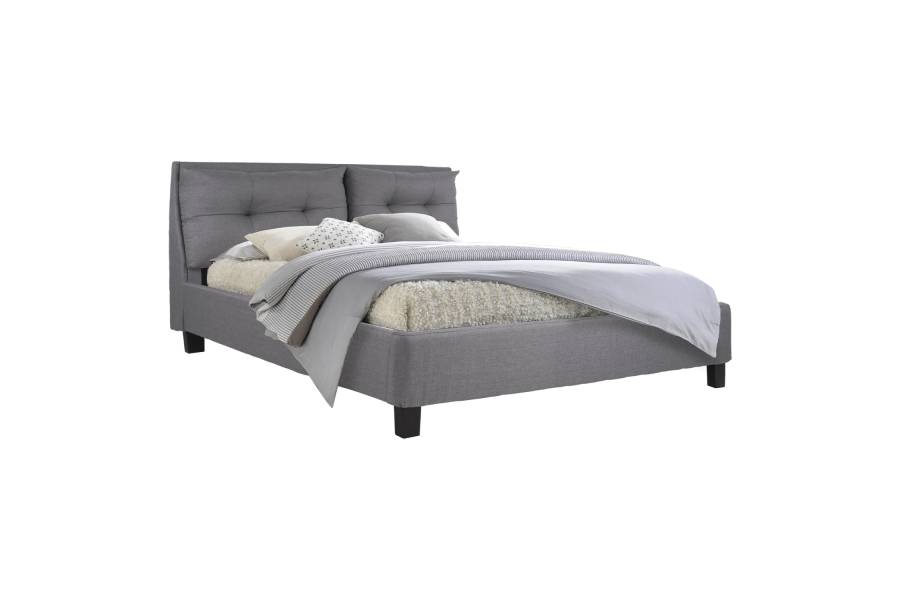ΚΡΕΒΑΤΙ BILLIE 160x200 εκ. ΜΕ ΥΦΑΣΜΑ ΓΚΡΙ HM551.05