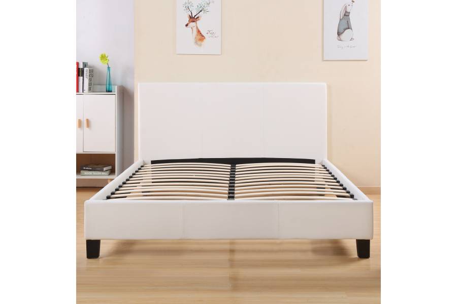 ΚΡΕΒΑΤΙ BECCA 150x200 εκ. ΜΕ PU ΛΕΥΚΟ HM553.01