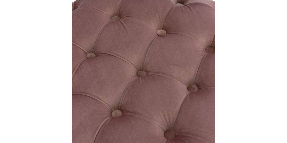 ΣΚΑΜΠΟ KASSIE ΣΑΠΙΟ ΜΗΛΟ ΒΕΛΟΥΔΟ ΤΥΠΟΥ CHESTERFIELD HM8406.02 Φ60x43Υ εκ.