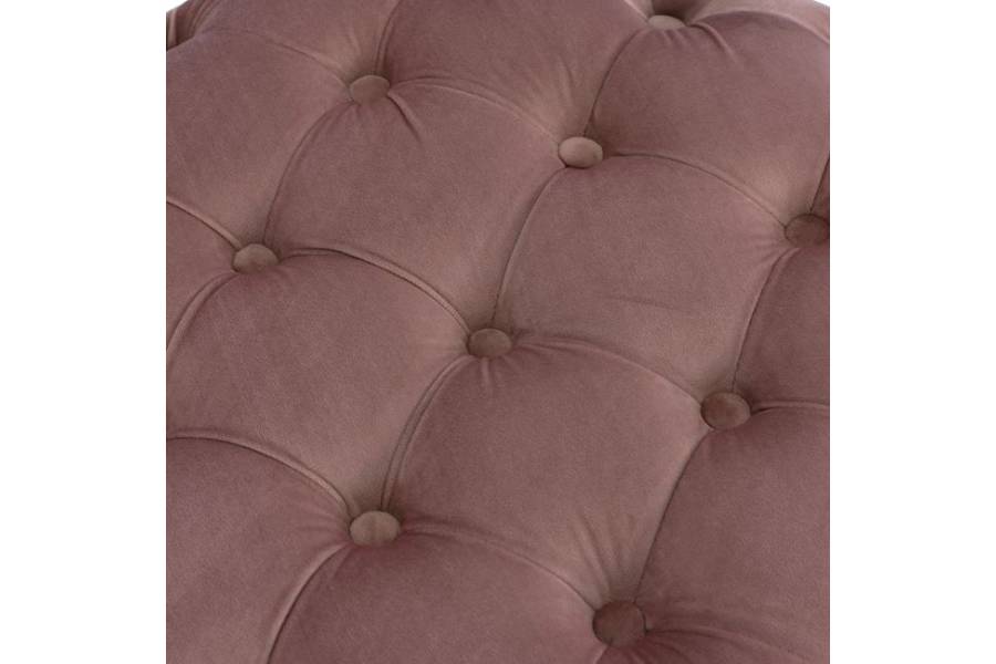 ΣΚΑΜΠΟ KASSIE ΣΑΠΙΟ ΜΗΛΟ ΒΕΛΟΥΔΟ ΤΥΠΟΥ CHESTERFIELD HM8406.02 Φ60x43Υ εκ.