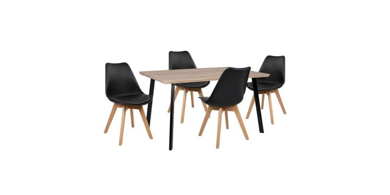 ΣΕΤ ΤΡΑΠΕΖΑΡΙΑΣ 5ΤΜΧ HM10347 ΤΡΑΠΕΖΙ 140x80x76 cm & 4 ΚΑΡΕΚΛΕΣ VEGAS