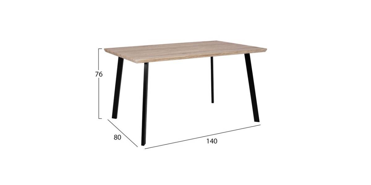 ΣΕΤ ΤΡΑΠΕΖΑΡΙΑΣ 5ΤΜΧ HM10347 ΤΡΑΠΕΖΙ 140x80x76 cm & 4 ΚΑΡΕΚΛΕΣ VEGAS