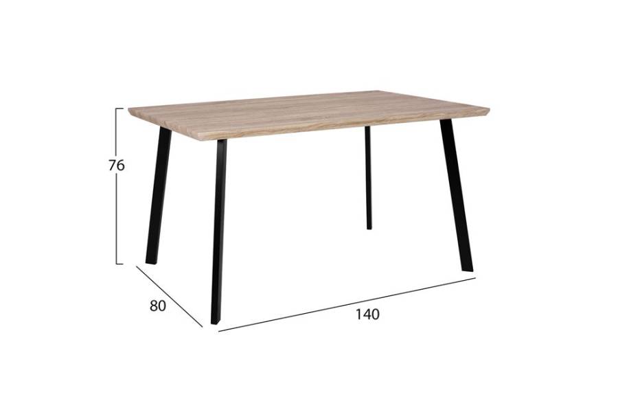 ΣΕΤ ΤΡΑΠΕΖΑΡΙΑΣ 5ΤΜΧ HM10347 ΤΡΑΠΕΖΙ 140x80x76 cm & 4 ΚΑΡΕΚΛΕΣ VEGAS